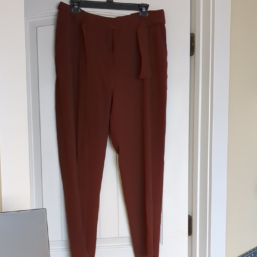 Tie Belt Rust Trousers